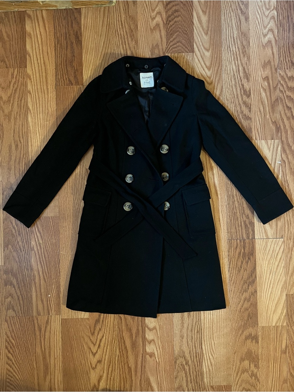 Old Navy Black Wool-Blend Peacoat